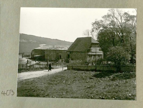 Photo 403. More Balsdean farm buildings. In Captain Bertie Hubbard Maclaren's scrapbook. Brighton & Hove Royal Pavilion and Museums, ref. HA930078.