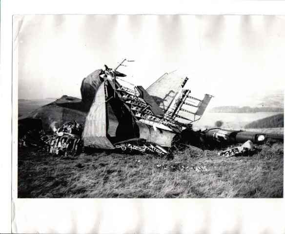 1944 Dakota plane crash, with Newmarket and Crandean Plantations to the right of the picture.