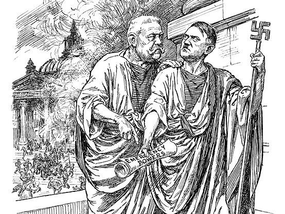 Punch cartoon of Hitler, 1933